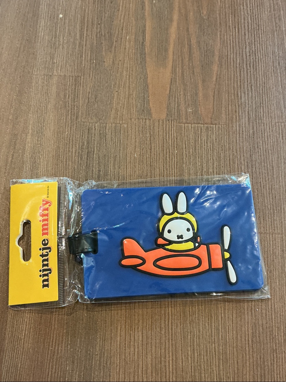 Nijntje x Miffy Blue Luggage Tag with Orange Airplane